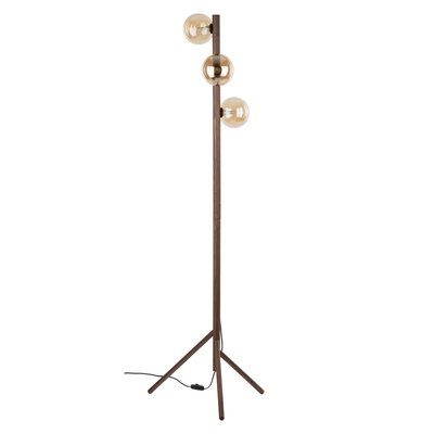 ESTERA WOOD ORZECH BURSZTYN LAMPA PODŁOGOWA 3XG9