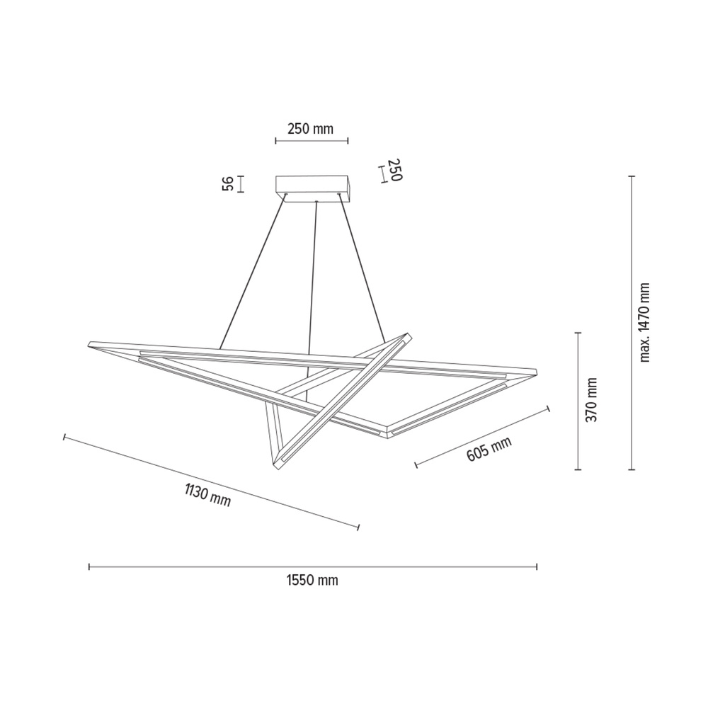 Lampa wisząca VINCI drewno dębowe DIMM Up&Down 1027420800000