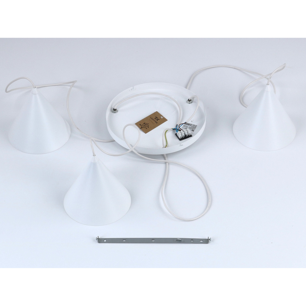 CONO WHITE LAMPA WISZĄCA 3 KOŁO