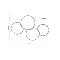 MONA WHITE LAMPA SUFITOWA 4 PŁ