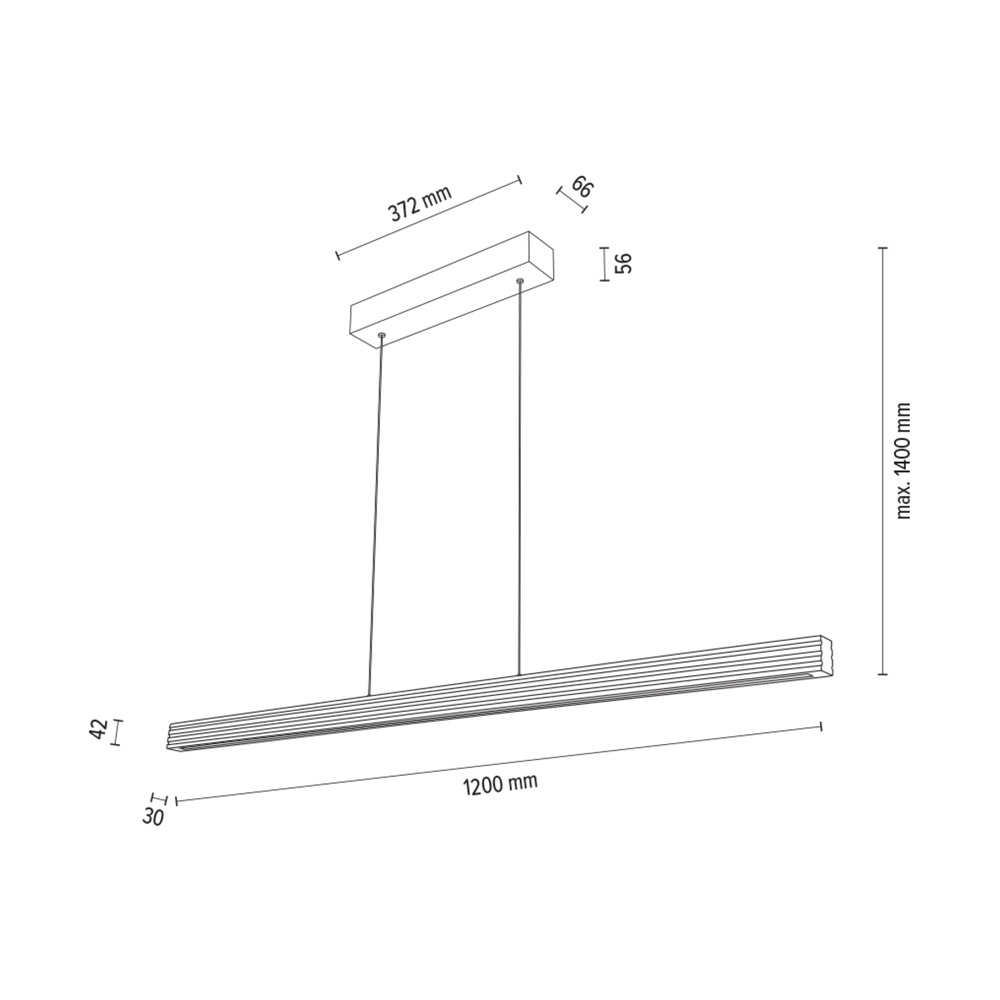 Lampa wisząca RIFLET drewno dębowe DIMM Up&Down 1037423000000