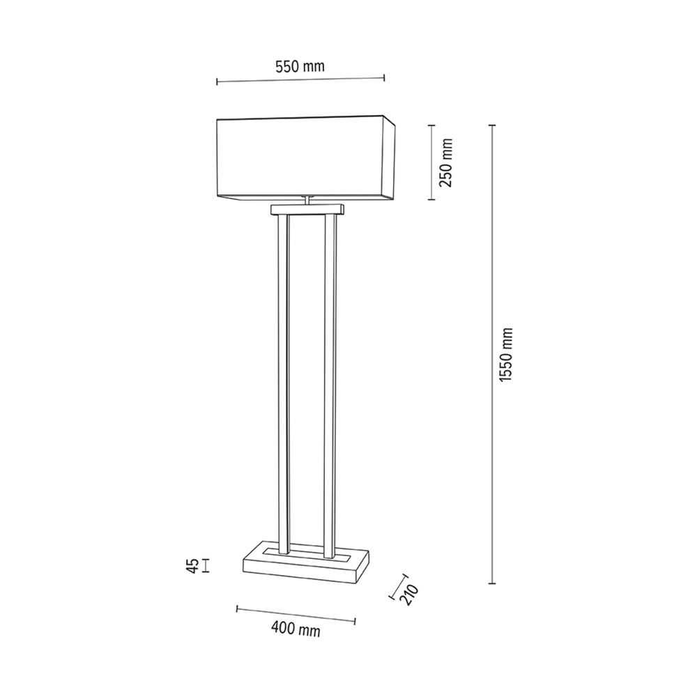 Lampa podłogowa HAKON drewno dębowe DIMM 6037401511778