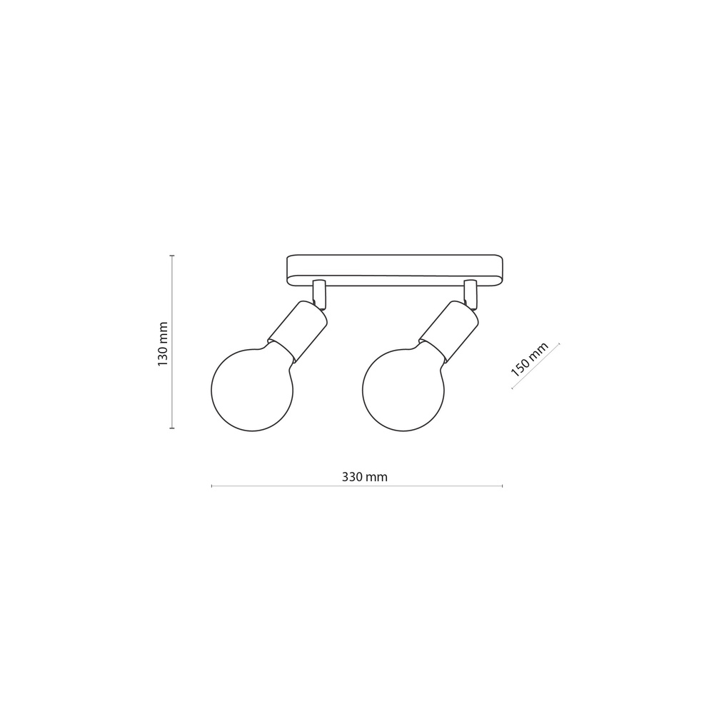 SIMPLY WOOD LAMPA SUFITOWA 2 WHITE