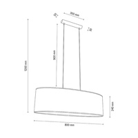 Lampa wisząca MERCEDES drewno dębowe 1027400211556