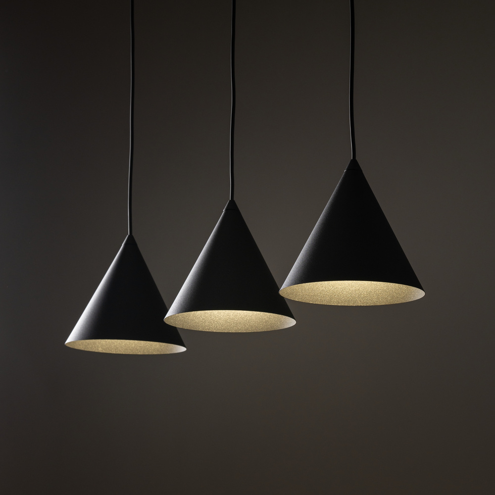 CONO BLACK LAMPA WISZĄCA S 3 LISTWA