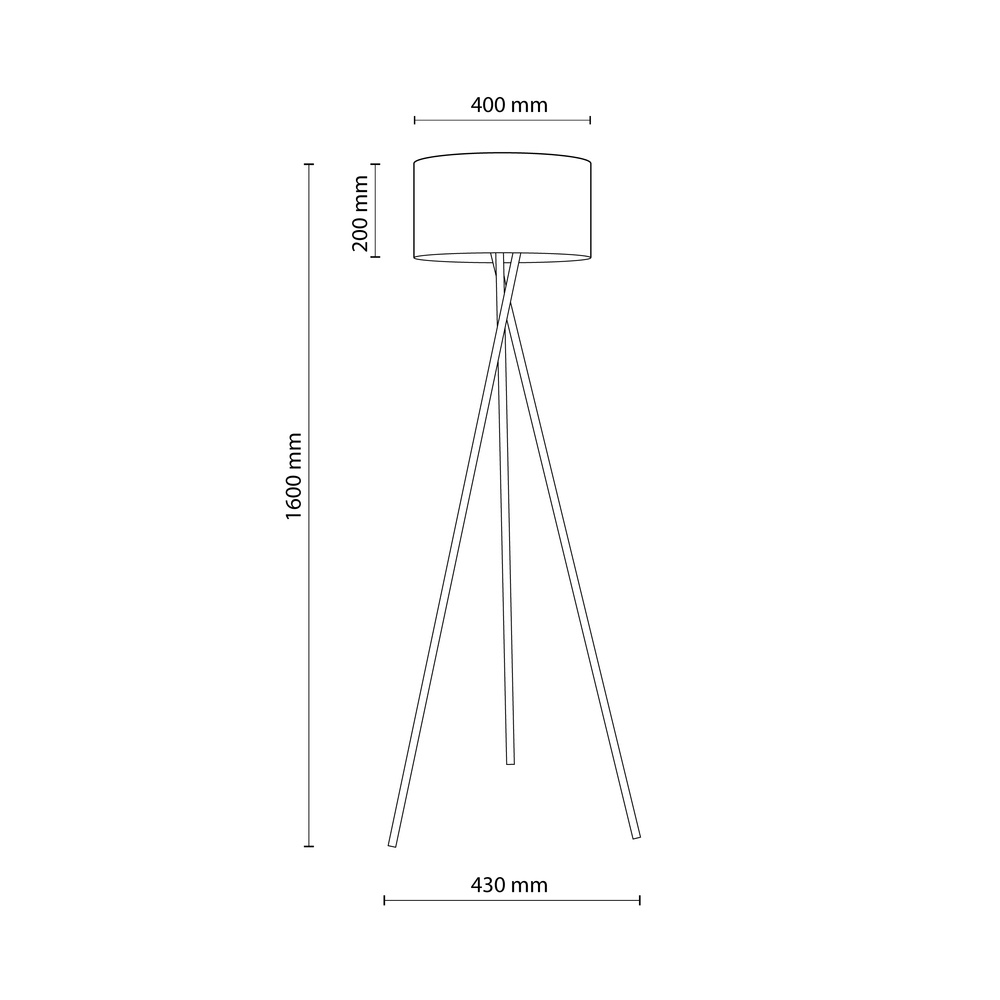PAVAO BLACK LAMPA PODŁOGOWA 1XE27