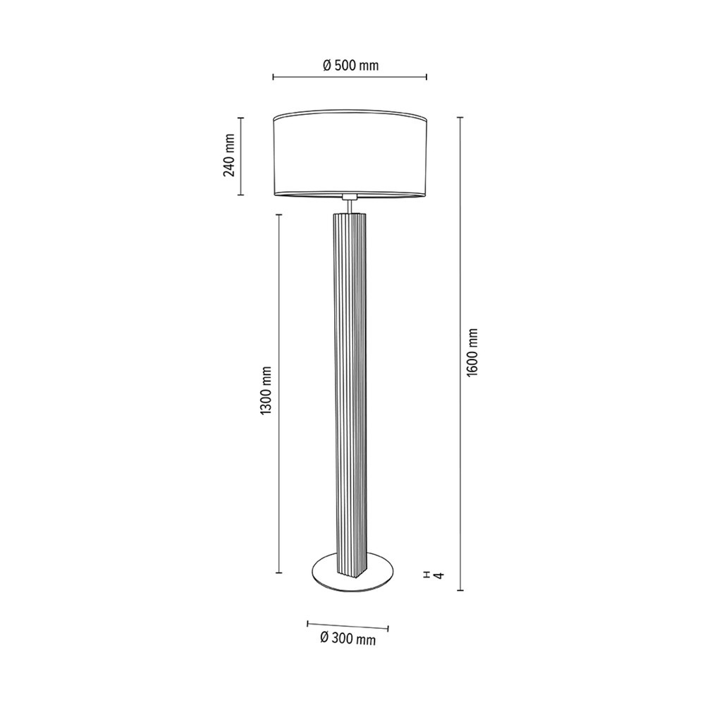 Lampa podłogowa RIFLET drewno dębowe 6012908711545
