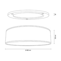 Lampa sufitowa MERCEDES drewno dębowe 4037400211543