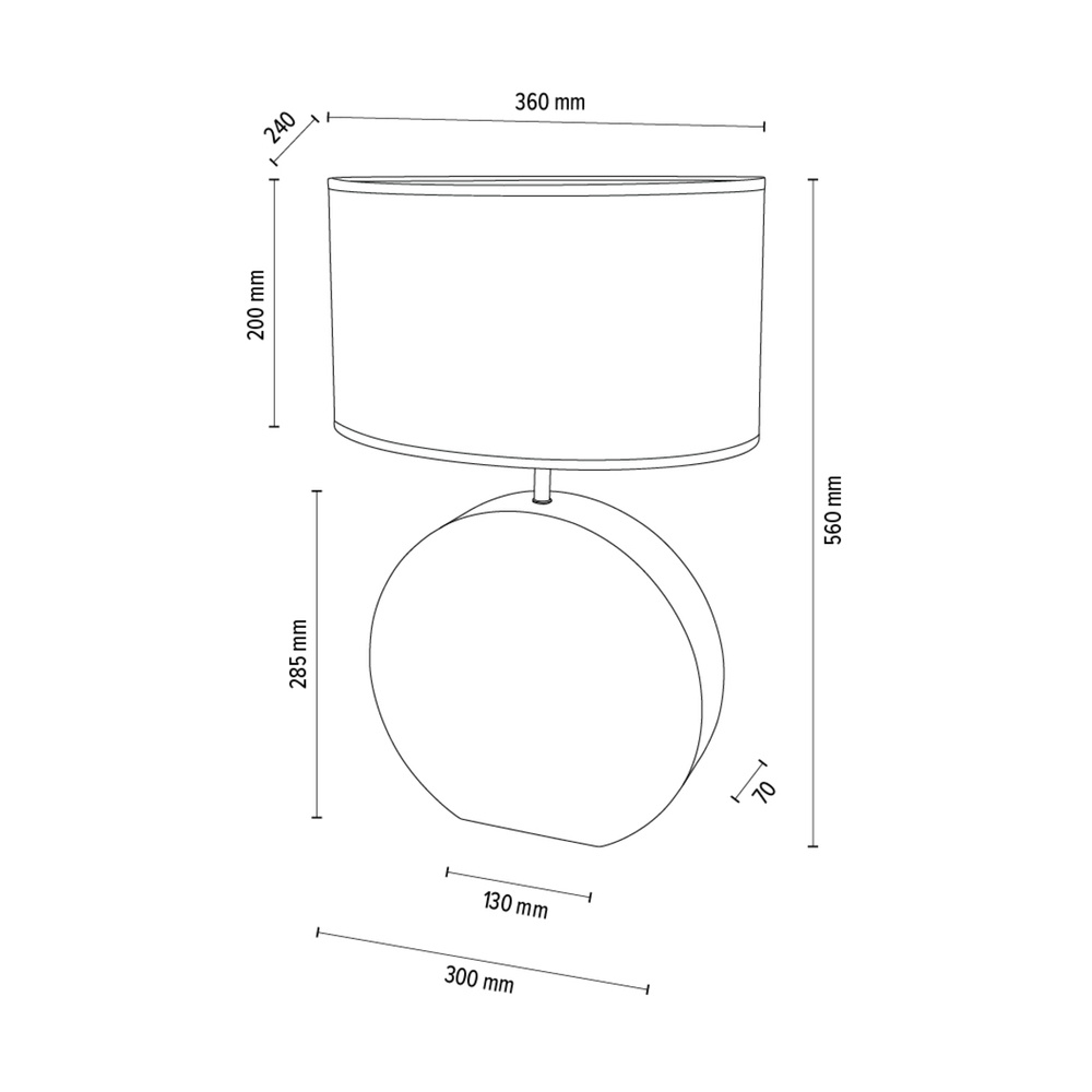 Lampa stołowa LOGAN drewno dębowe 7017411611535