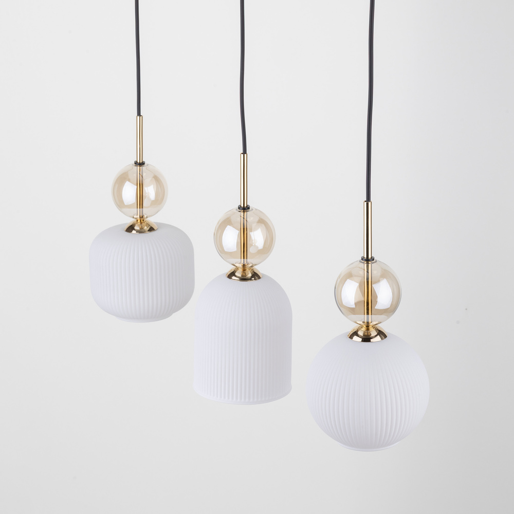 SOPHIA COGNAC WHITE LAMPA WISZĄCA 3XE14