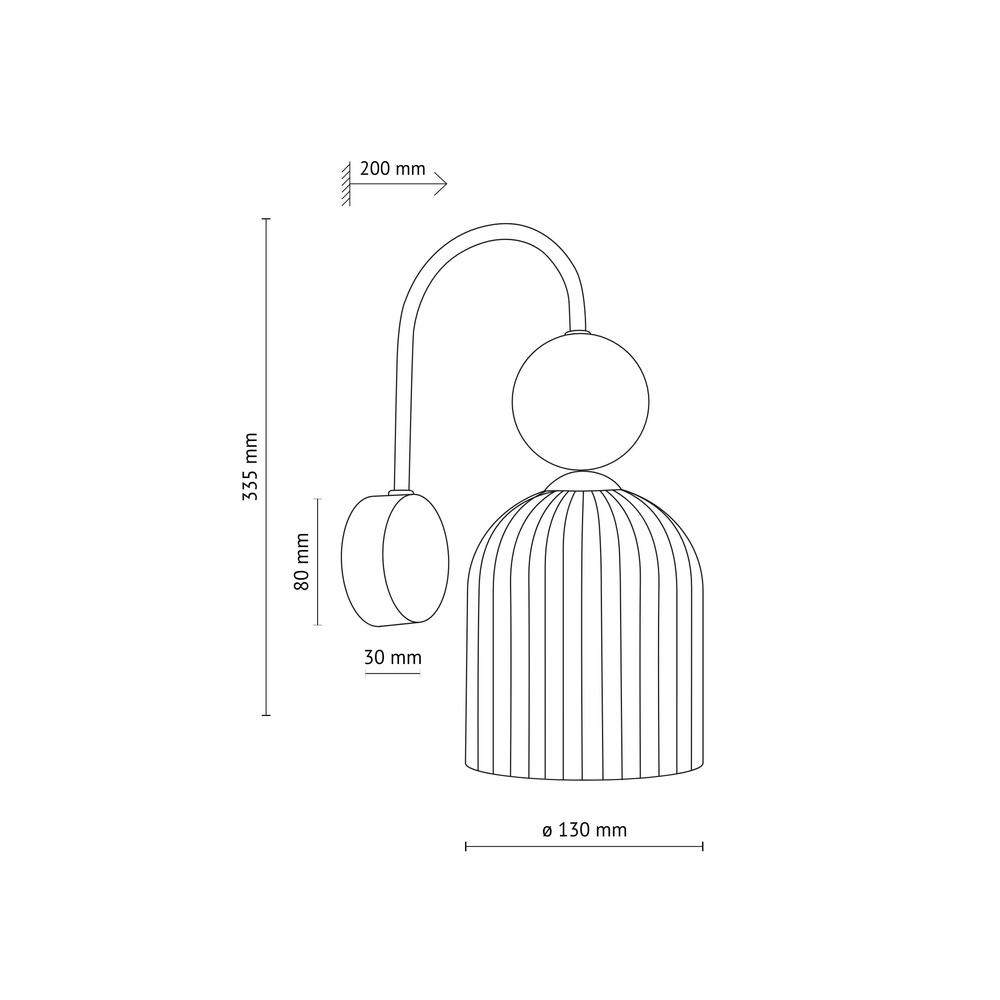 SOPHIA GREEN COGNAC KINKIET 1XE14