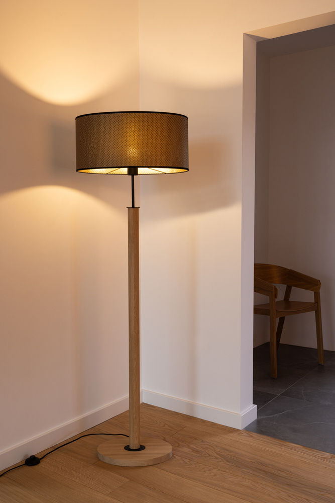 Lampa podłogowa MERCEDES drewno dębowe 6017400311538