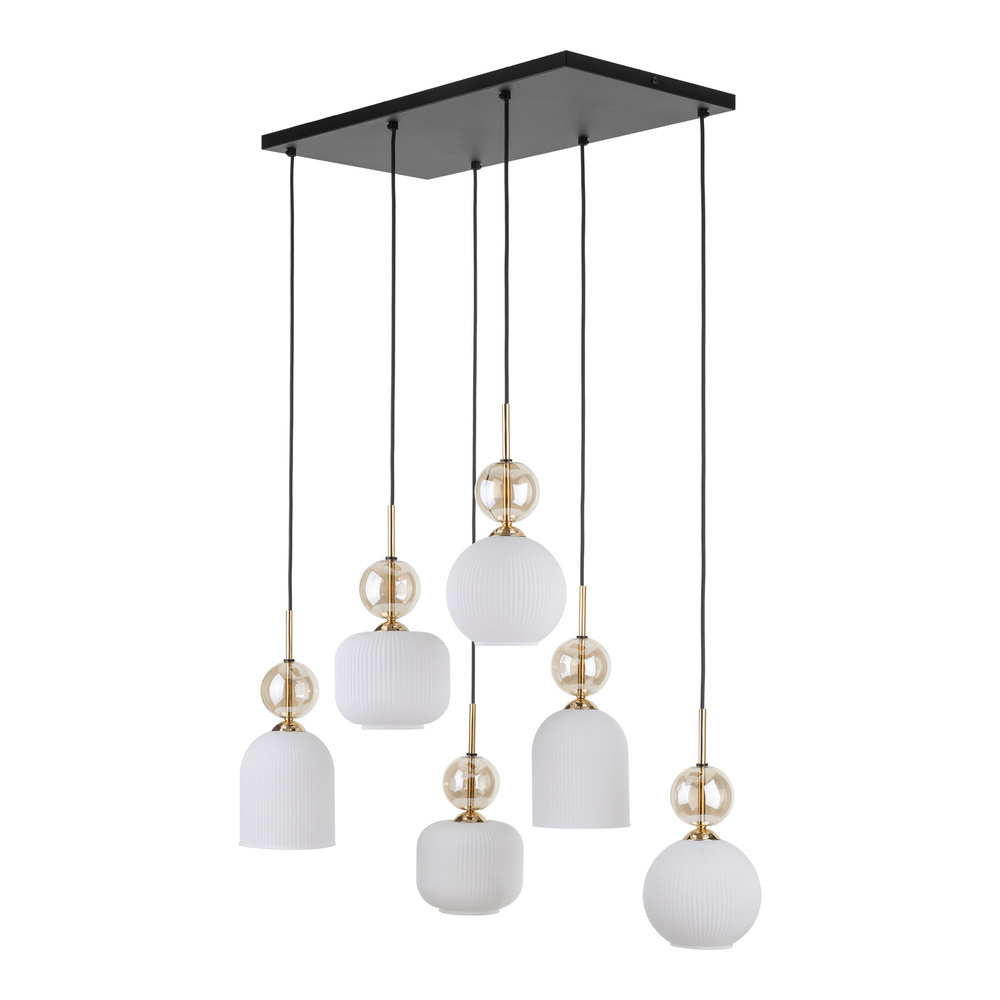 SOPHIA COGNAC WHITE LAMPA WISZĄCA 6XE14