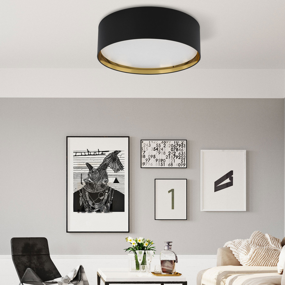 BILBAO BLACK/GOLD LAMPA SUFITOWA 4 600
