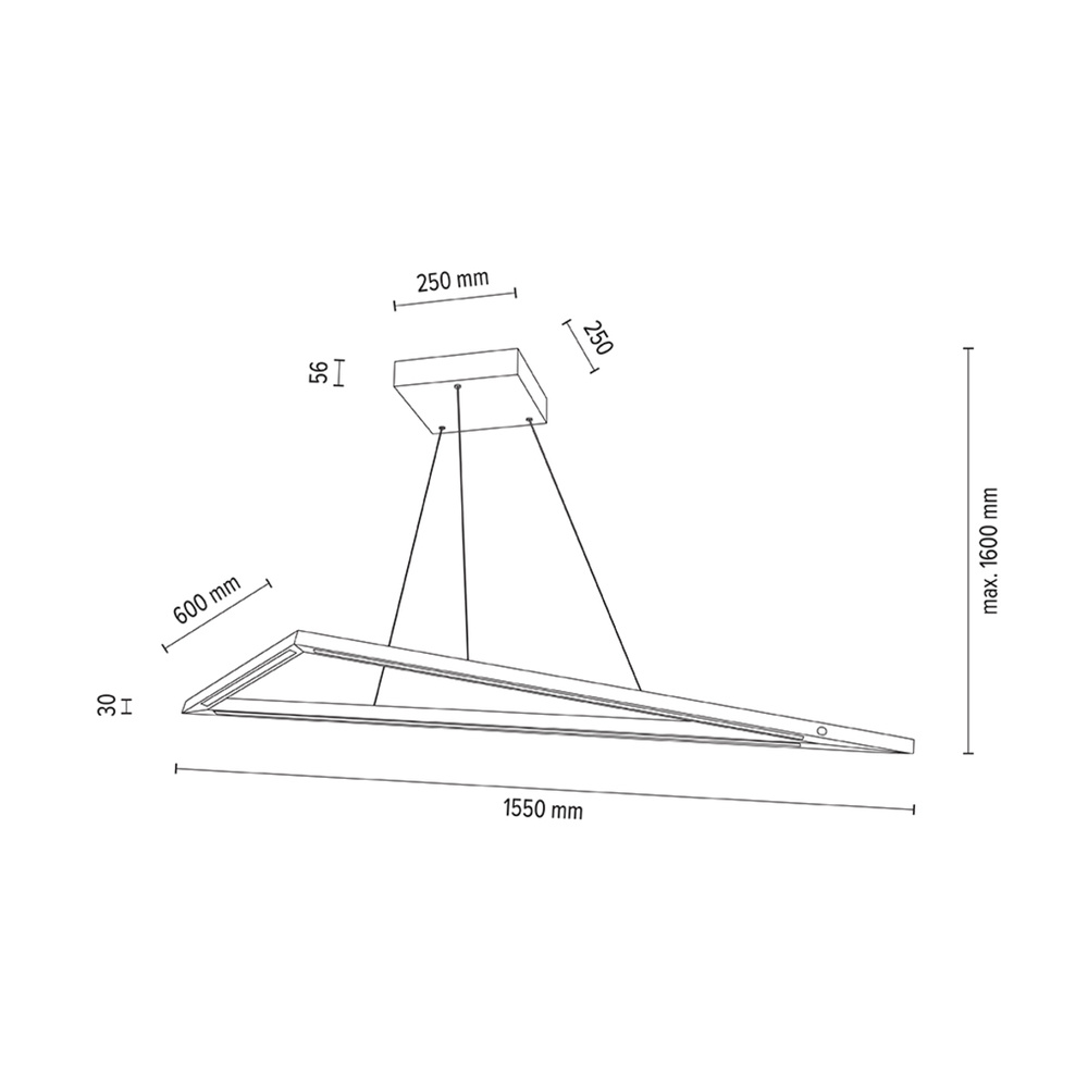 Lampa wisząca VINCI drewno dębowe DIMM Up&Down 1017421100000