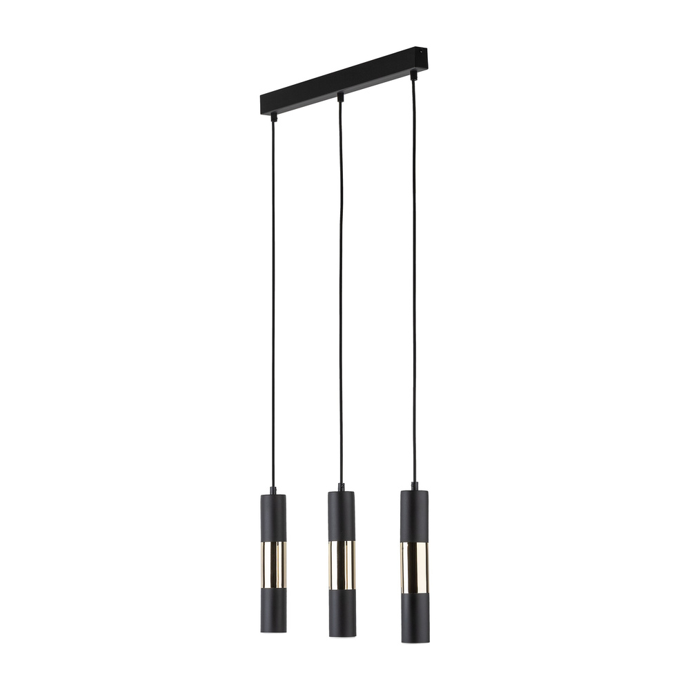 VIVIEN BLACK/GOLD LAMPA WISZĄCA 3 LISTWA