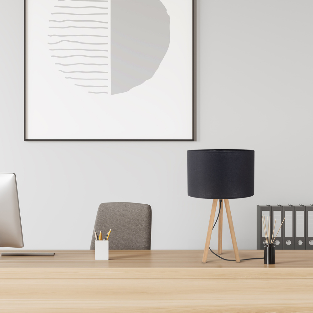 TOKYO BLACK LAMPKA NOCNA 1 SOSNA POSTARZANA