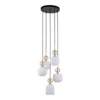 SOPHIA COGNAC WHITE LAMPA WISZACA 5XE14