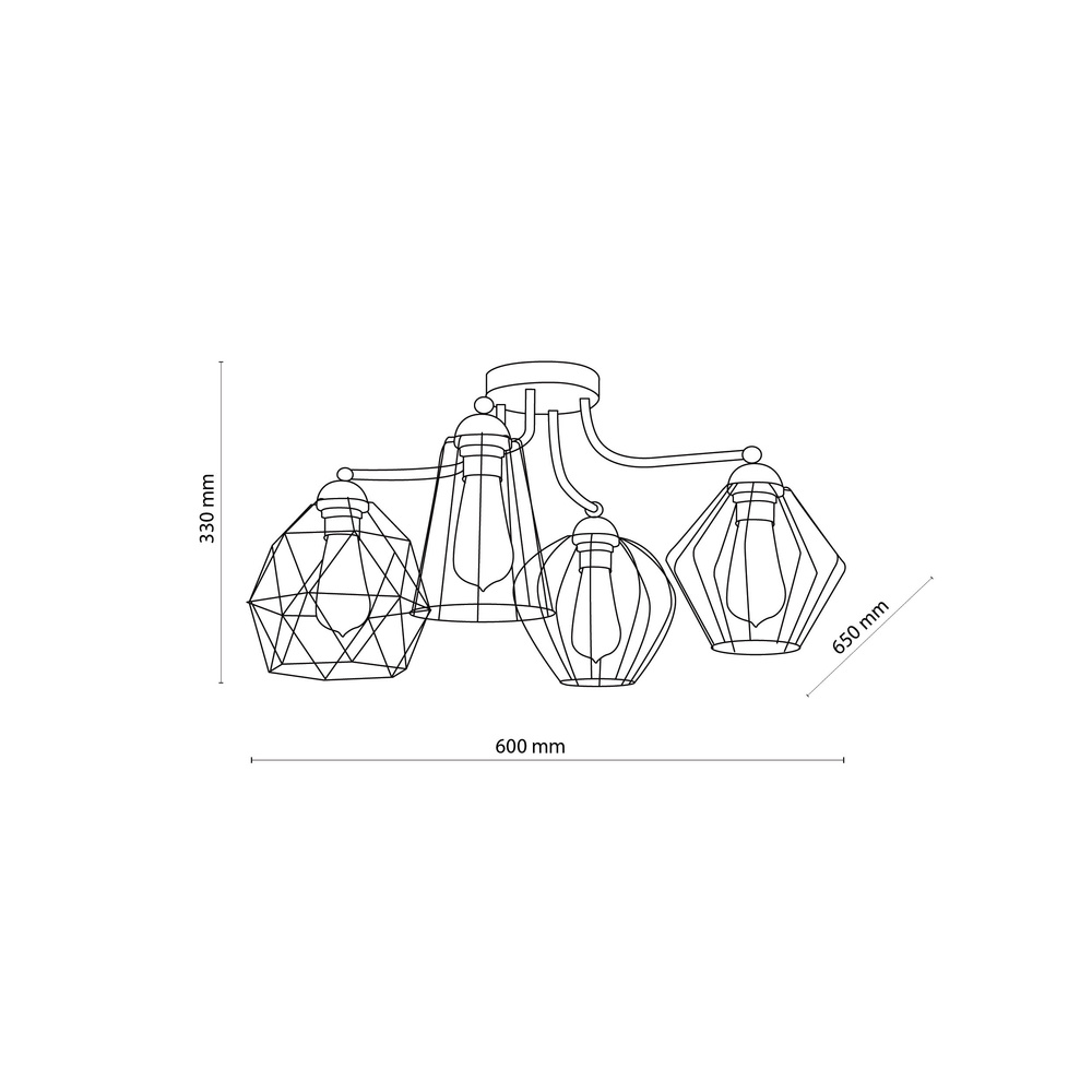 GALAXY LAMPA SUFITOWA 4