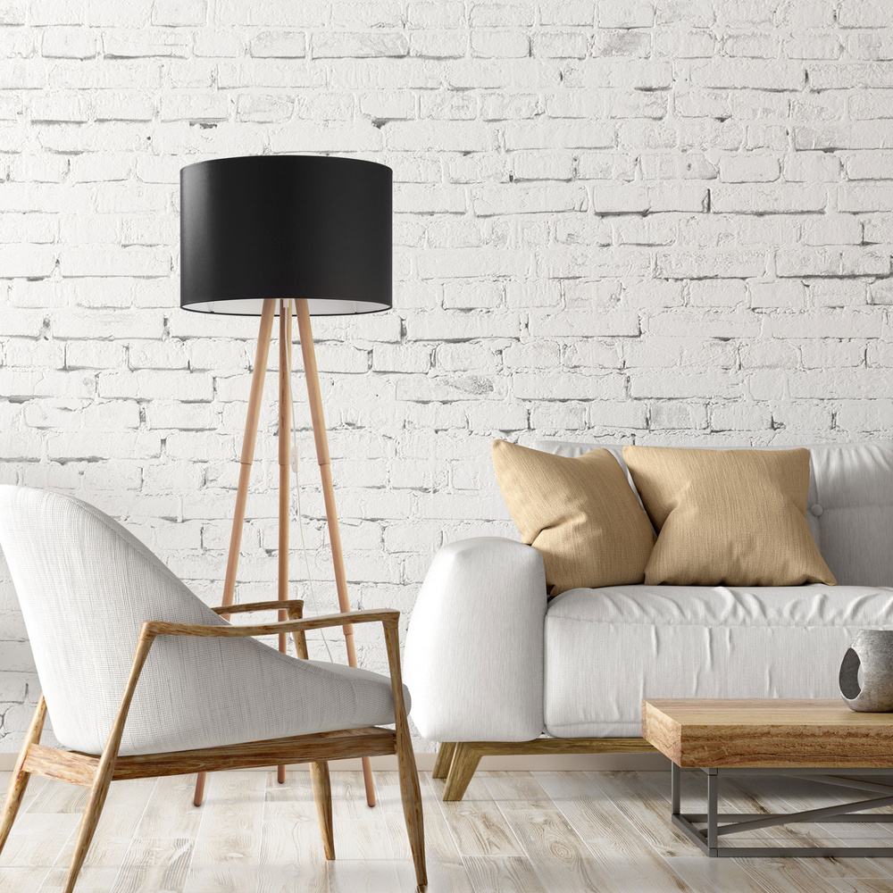 TOKYO LAMPA PODŁOGOWA 1 SOSNA/CZARNY