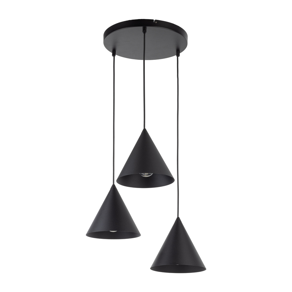 CONO BLACK LAMPA WISZĄCA 3 KOŁO S
