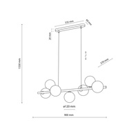 ESTERA BLACK LAMPA WISZĄCA 7