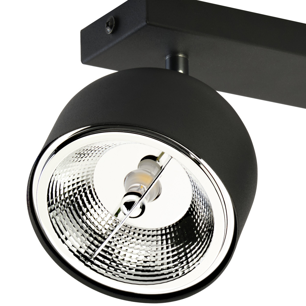 ALTEA BLACK LAMPA SUFITOWA 2 + ŻARÓWKI