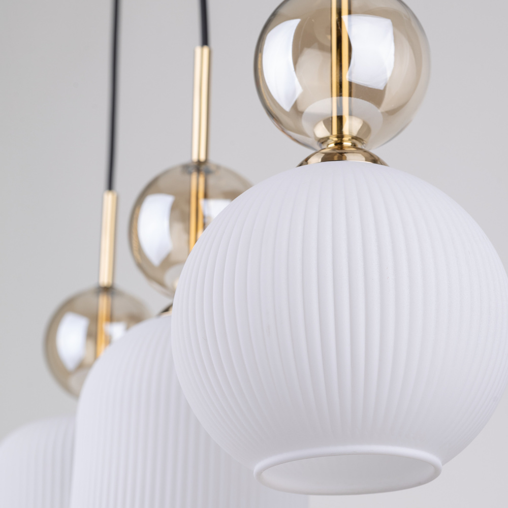 SOPHIA COGNAC WHITE LAMPA WISZĄCA 3XE14