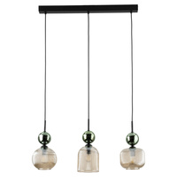 SOPHIA GREEN COGNAC LAMPA WISZĄCA 3XE14