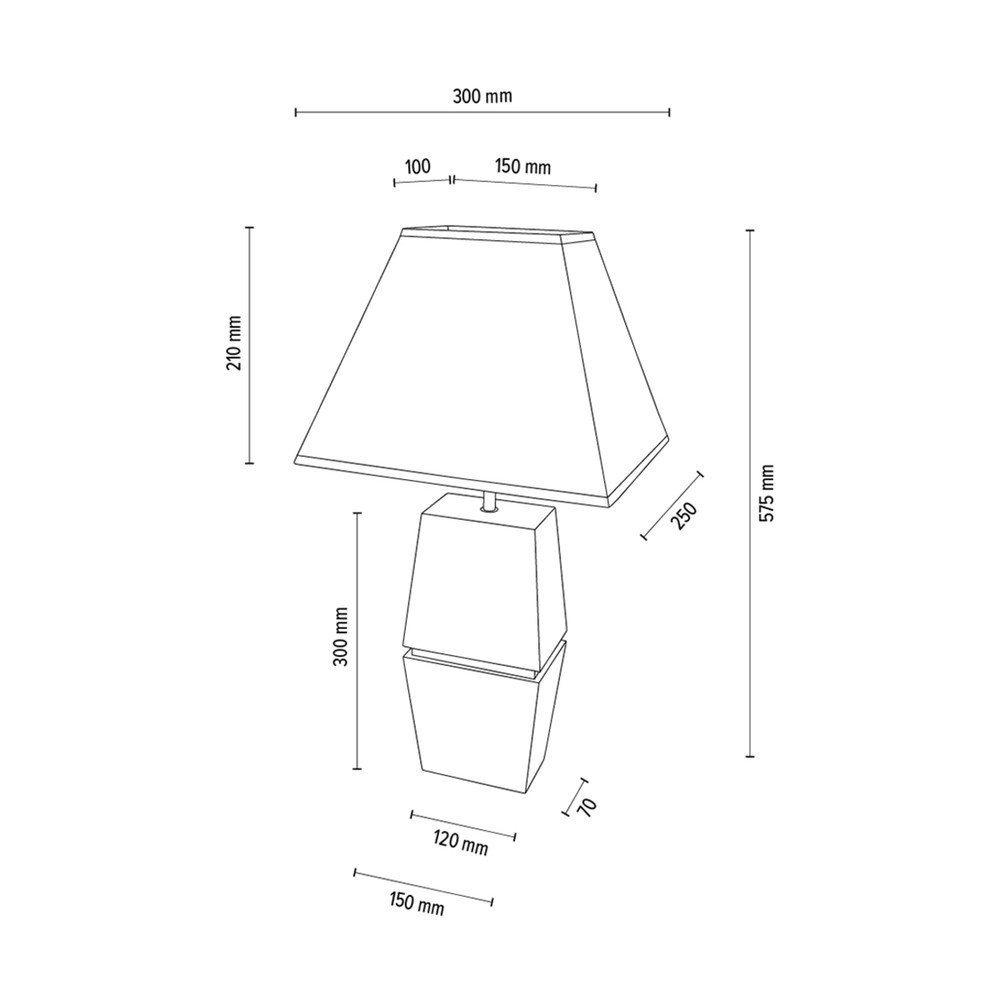 Lampa stołowa LOGAN drewno dębowe 7017412511793