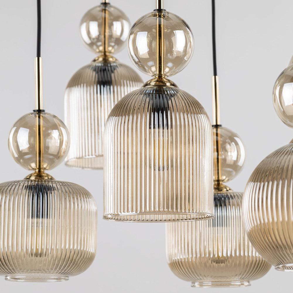 SOPHIA COGNAC LAMPA WISZACA 5XE14