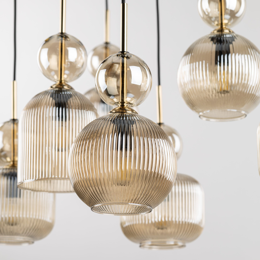 SOPHIA COGNAC LAMPA WISZACA 5XE14