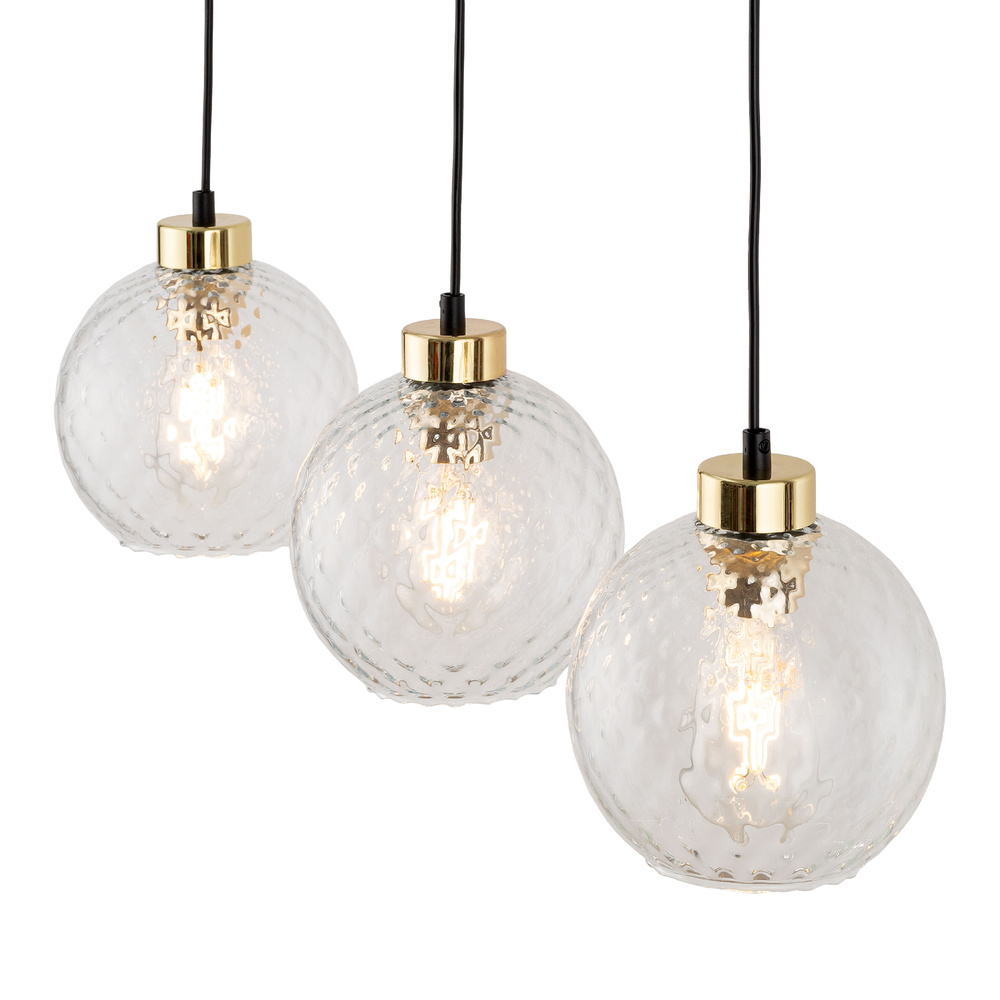 DEVON LAMPA WISZĄCA 3 LISTWA TRANSPARENT