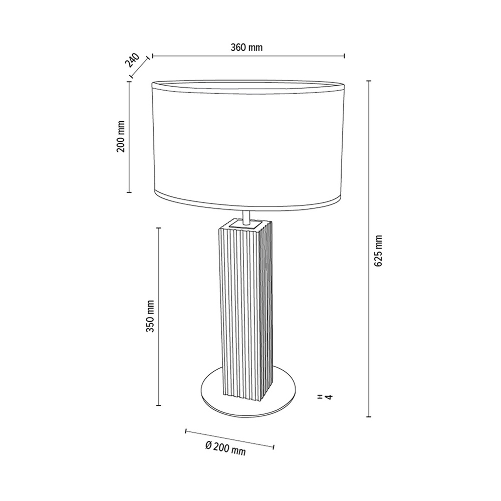 Lampa stołowa RIFLET drewno dębowe 7010412411539