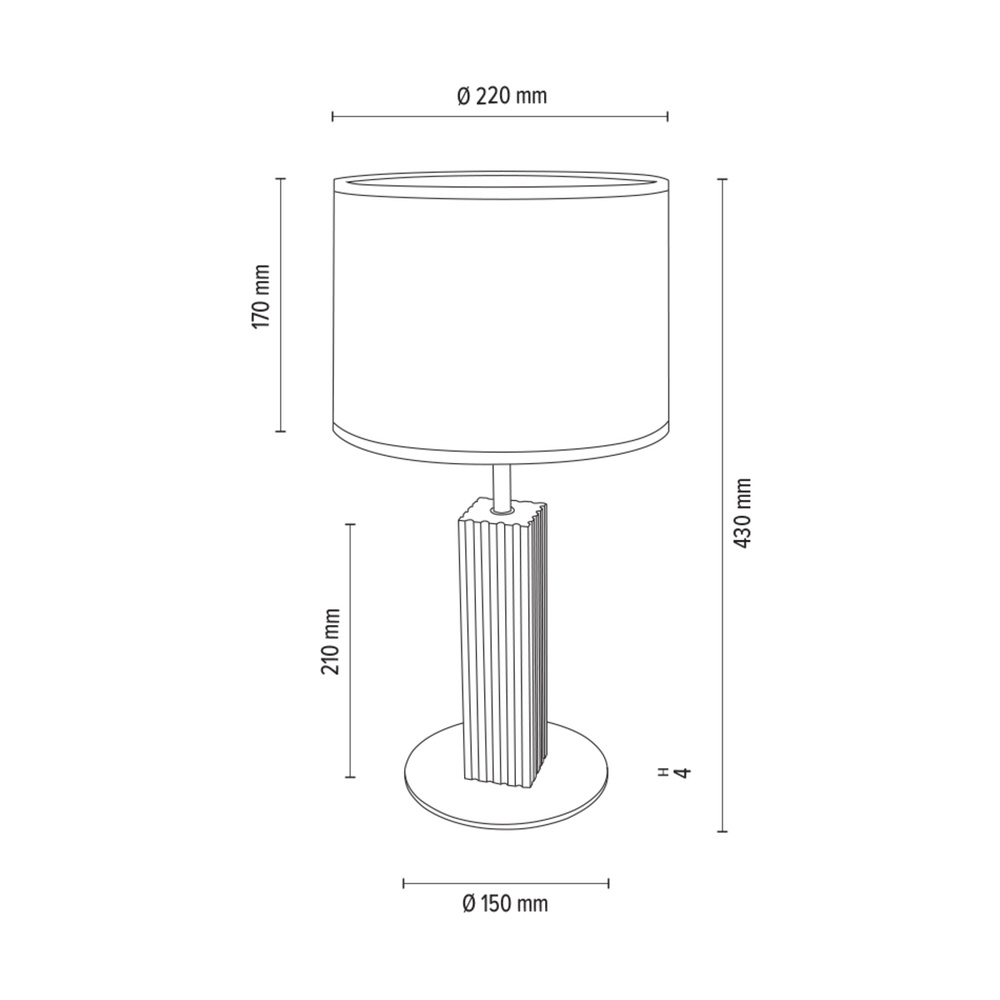 Lampa stołowa RIFLET drewno dębowe 7012912611689
