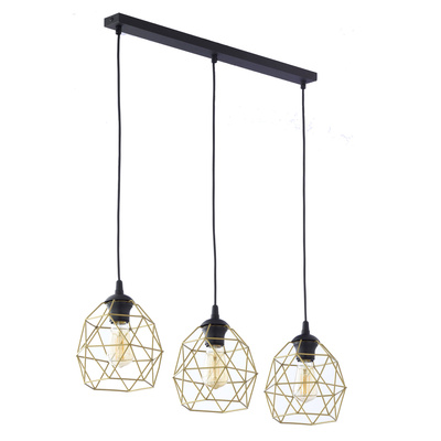 GALAXY BLACK GOLD LAMPA WISZĄCA 3 LISTWA