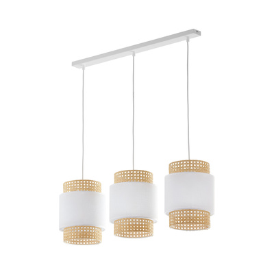 BOHO WHITE LAMPA WISZĄCA 3 LISTWA
