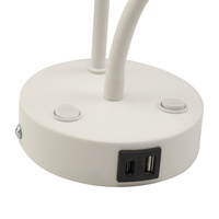 MAJA WHITE KINKIET 2 E27 + G9 + USB