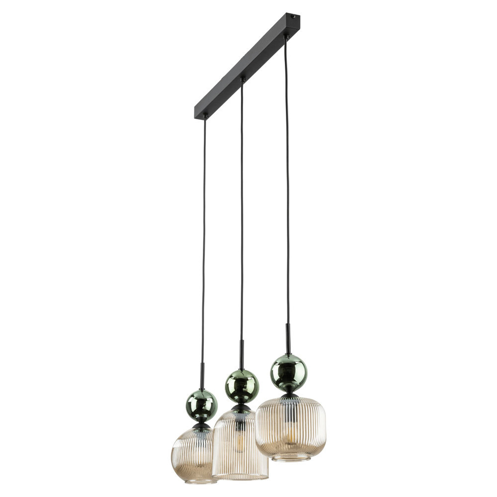 SOPHIA GREEN COGNAC LAMPA WISZĄCA 3XE14