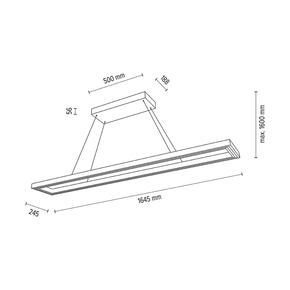 Lampa wisząca LEGNO drewno dębowe DIMM Up&Down 1037416100000