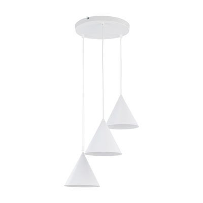 CONO WHITE LAMPA WISZĄCA 3 KOŁO