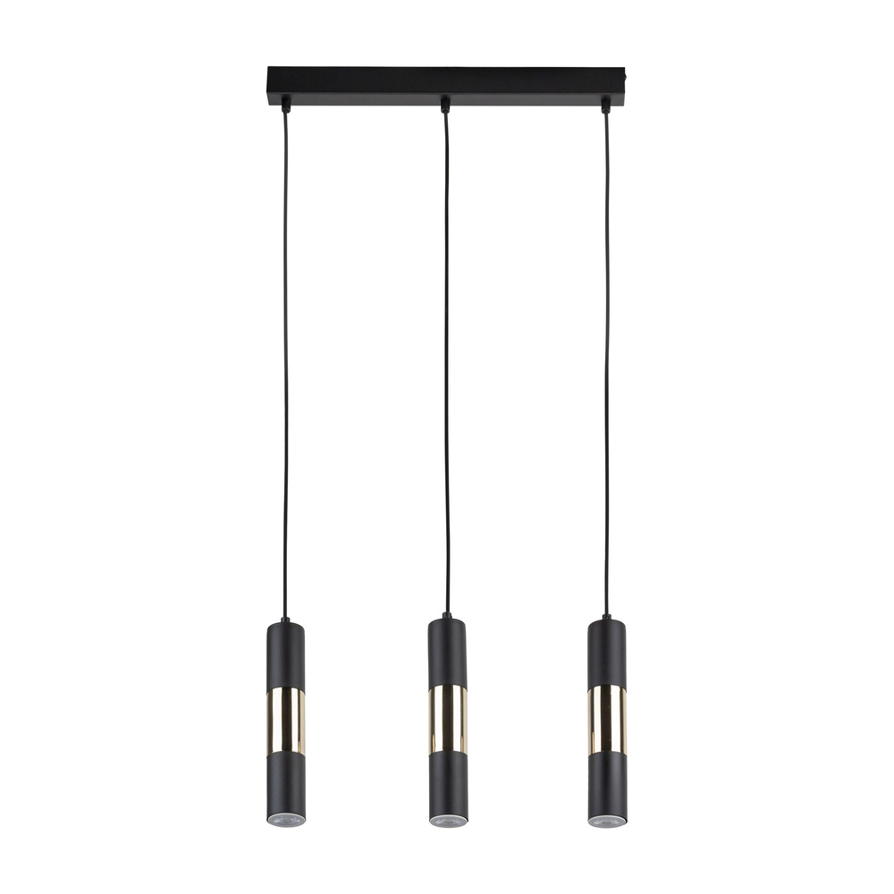 VIVIEN BLACK/GOLD LAMPA WISZĄCA 3 LISTWA