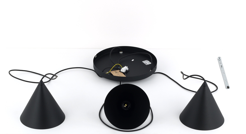 CONO BLACK LAMPA WISZĄCA 3 KOŁO S