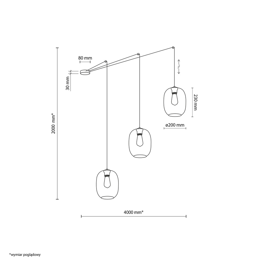 ELIO MIX LAMPA WISZĄCA 3