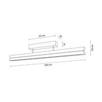 Lampa sufitowa TWIN drewno dębowe 4037409300000
