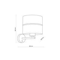 HILTON BLACK/GOLD KINKIET 1