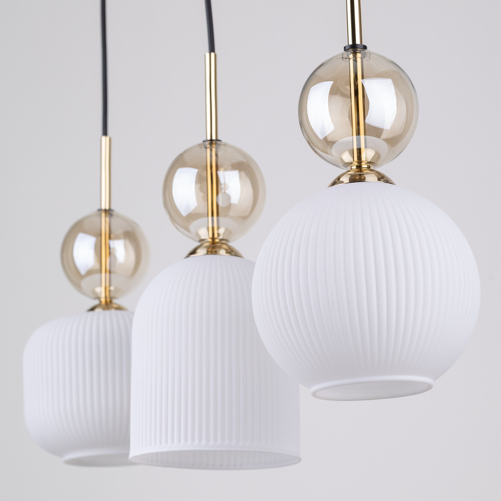 SOPHIA COGNAC WHITE LAMPA WISZĄCA 3XE14