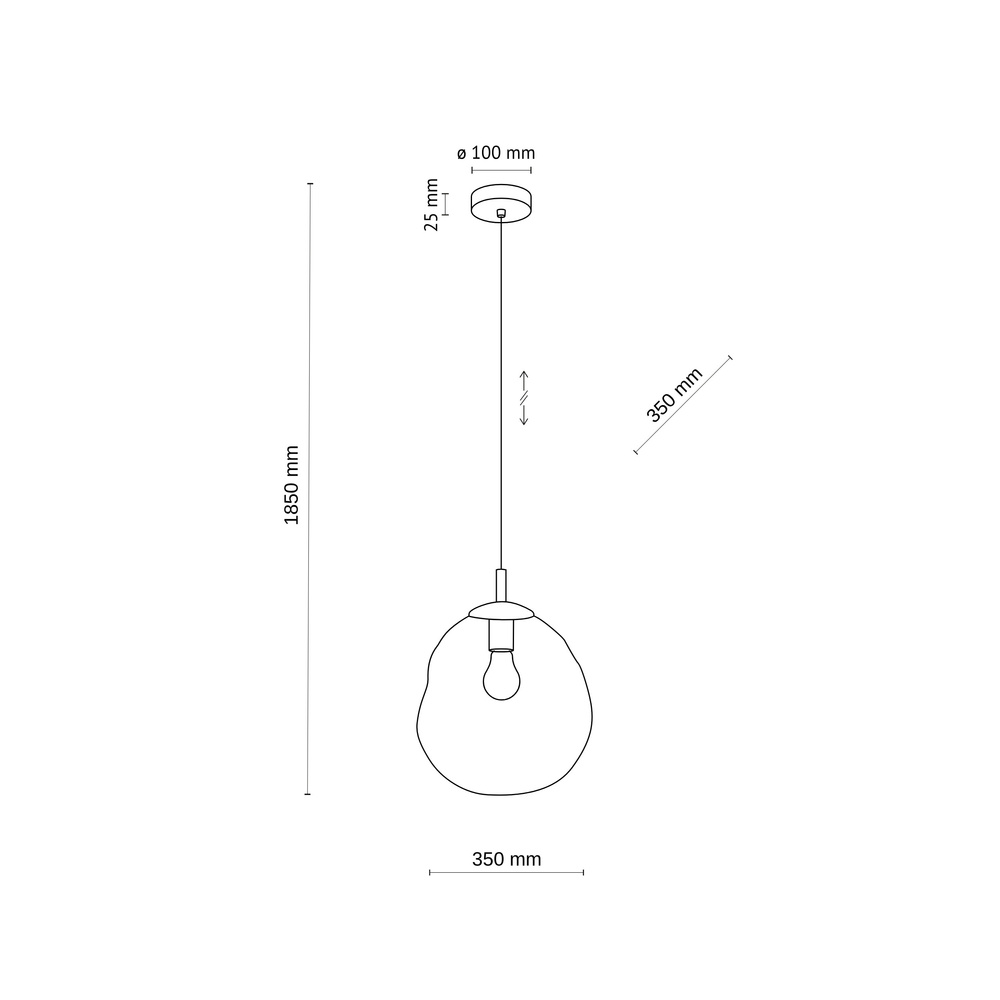 LAVA L SABIA LAMPA WISZĄCA 1XE27