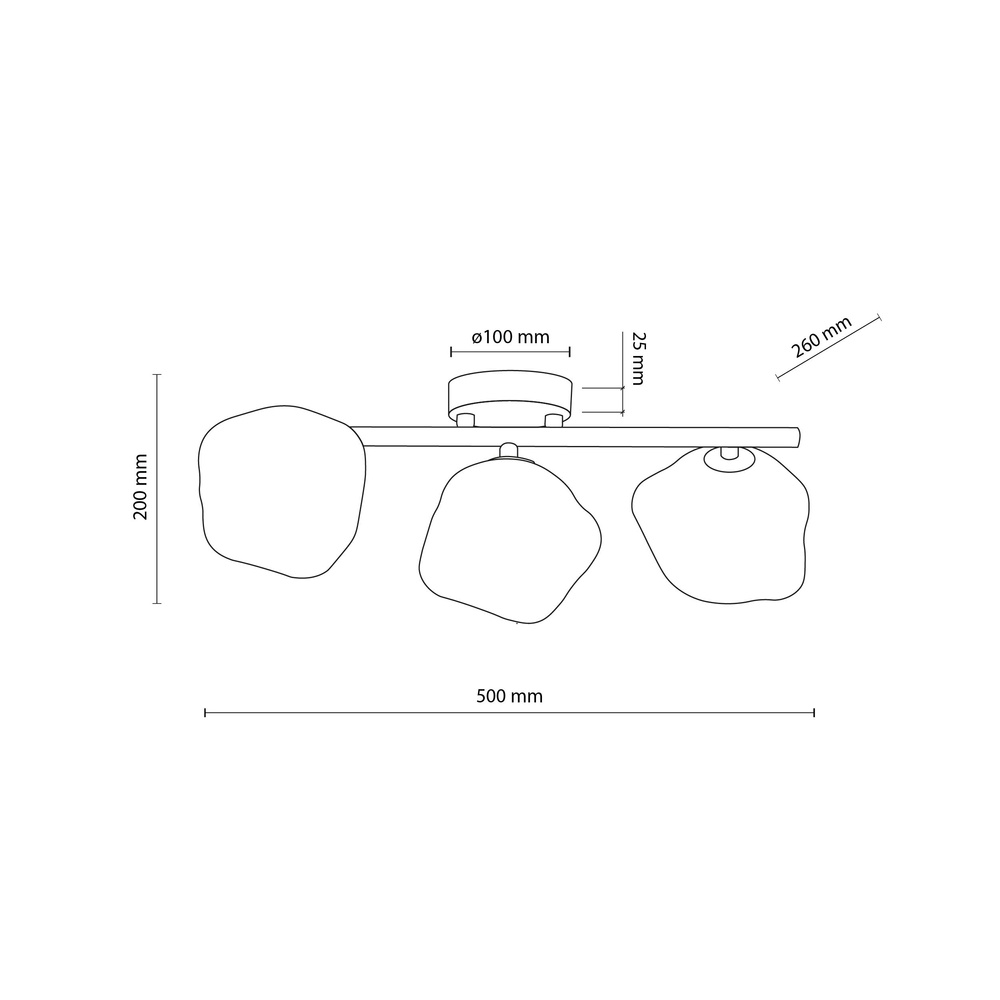 LAVA SABIA LAMPA SUFITOWA 3XG9