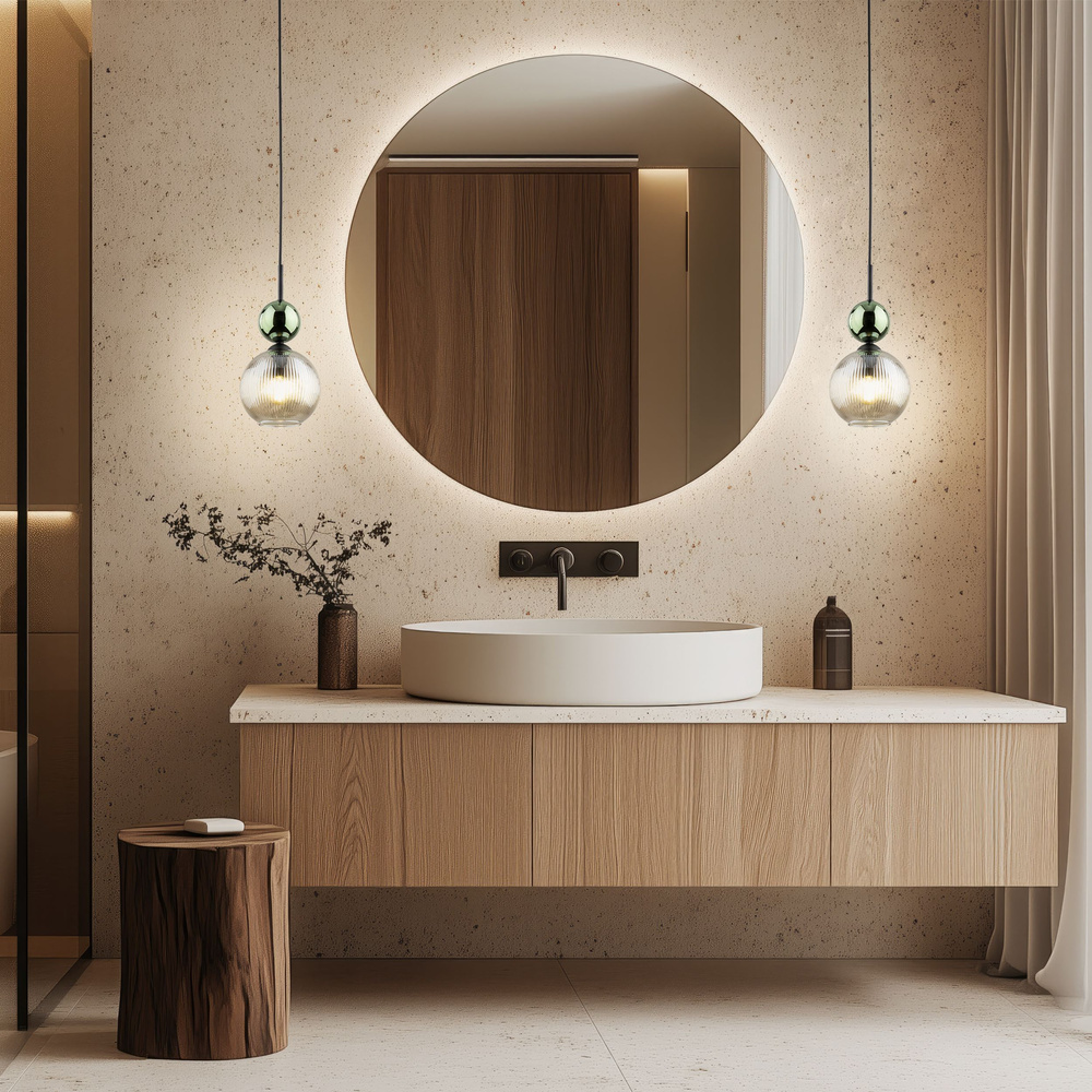 SOPHIA GREEN COGNAC LAMPA WISZĄCA 1XE14